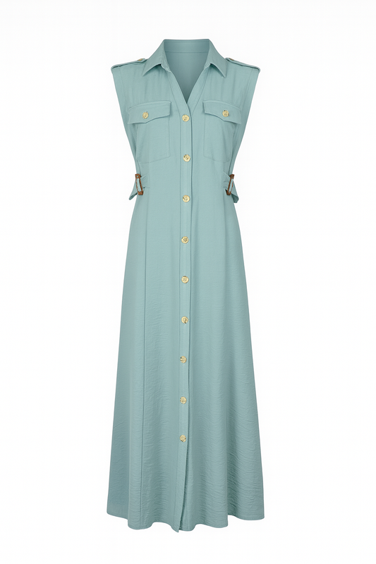 Linen shirt dress