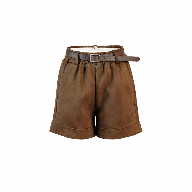 Suede shorts