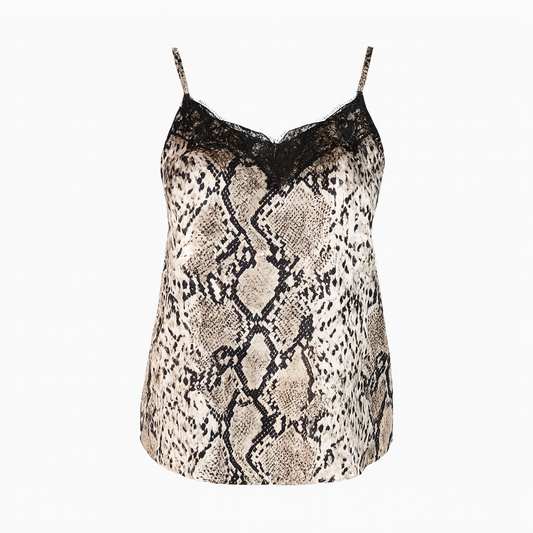 Leopard top with dentelle