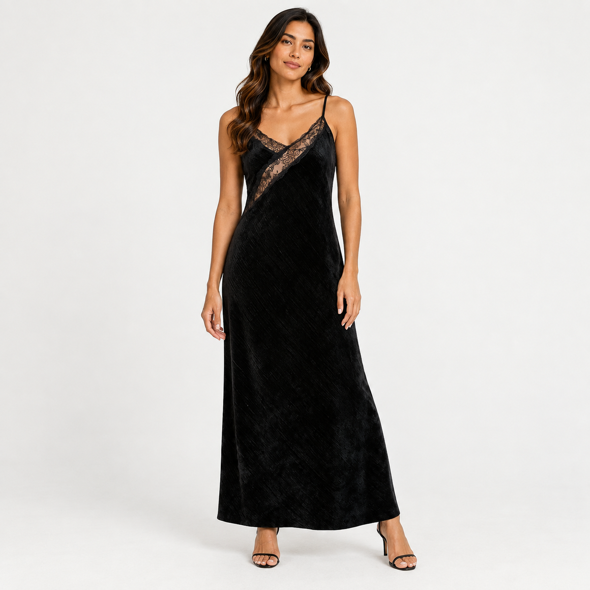 Velours and dentelle dress 