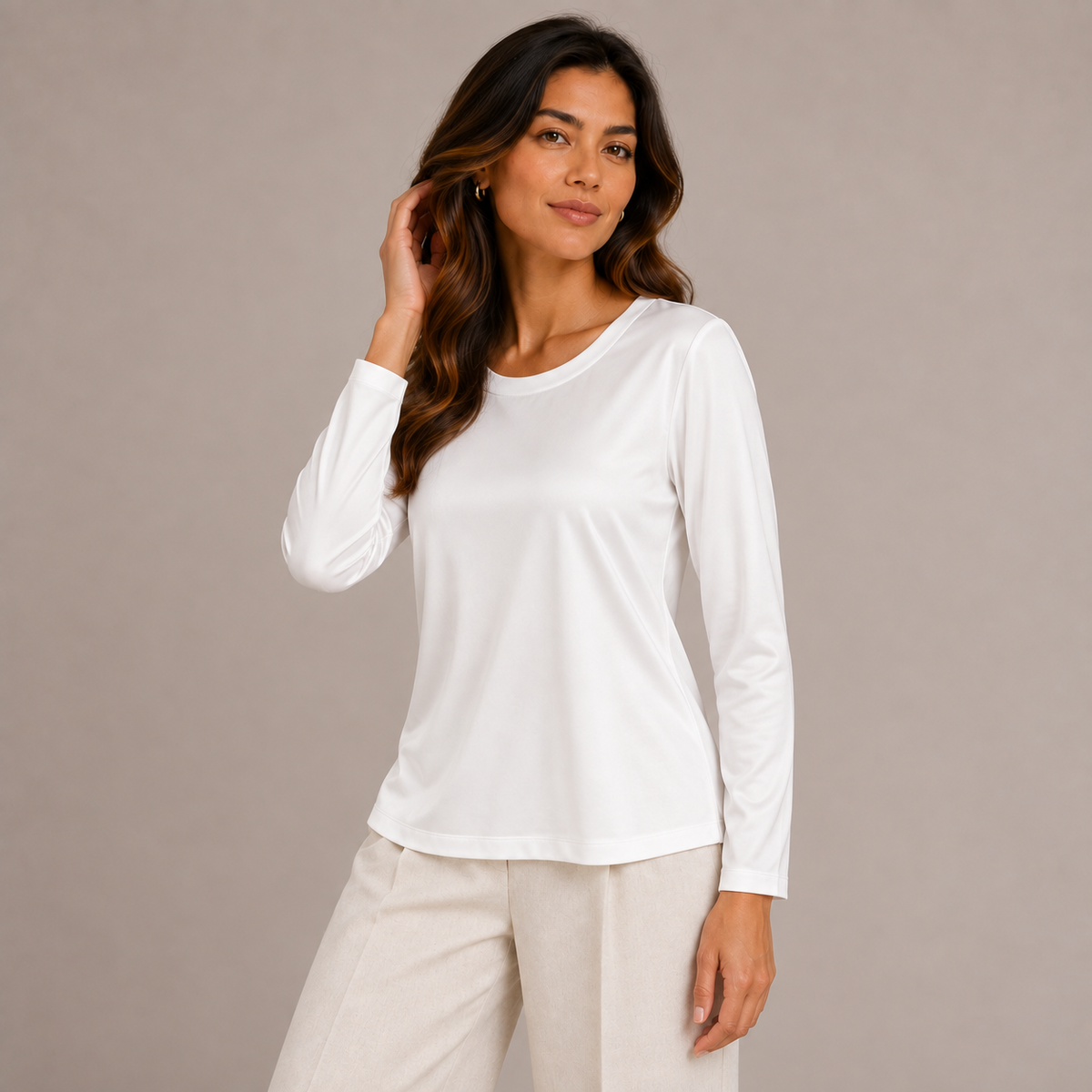Viscose long sleeves plain shirt 