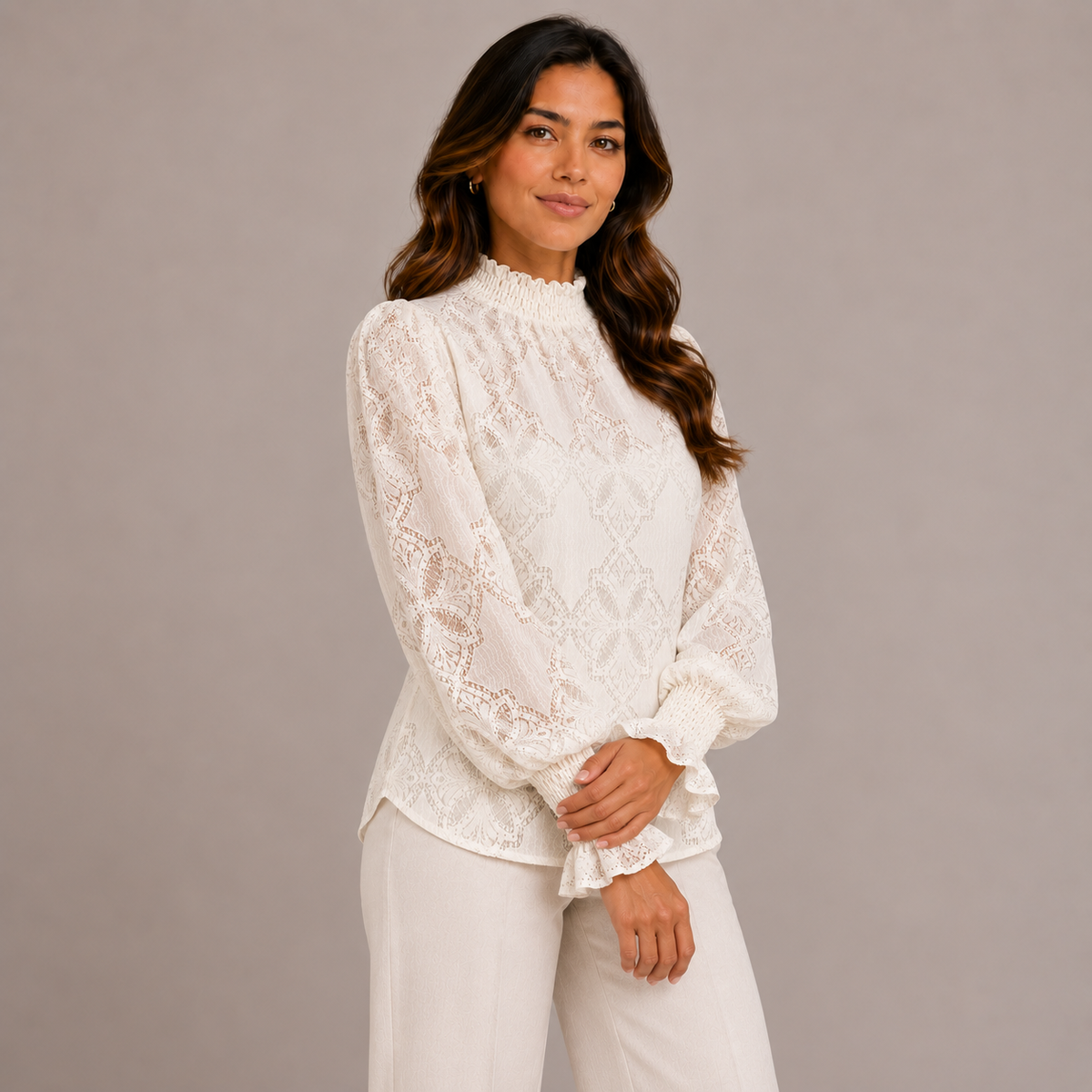 White Adela top for women – Atelierose Winter 2027