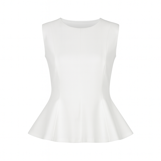 Sleeveless flare top