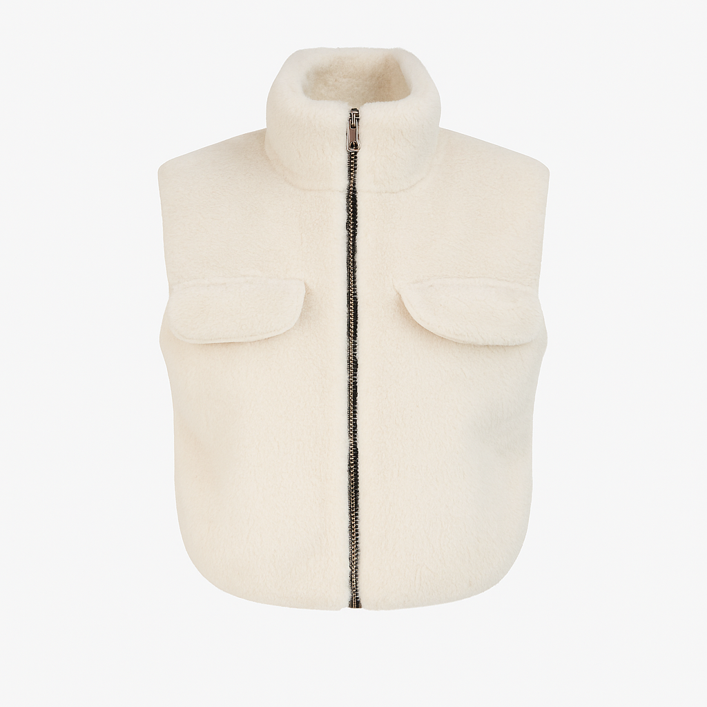 Eco fur waistcoat