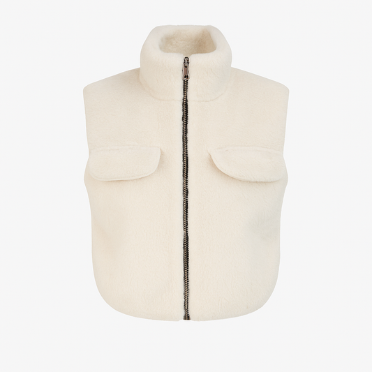 Eco fur waistcoat