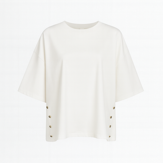 Oversized TSHIRT with gold buttons