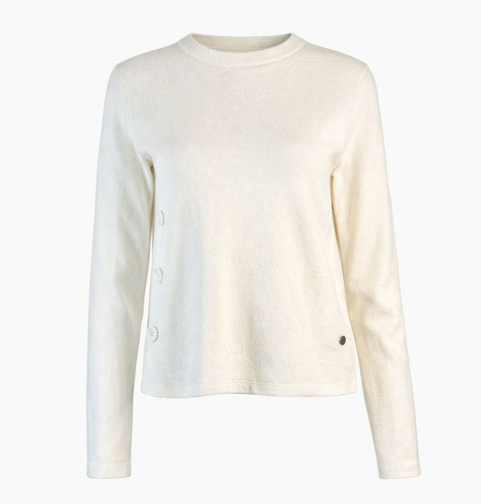 Plain knit with buttons on the side