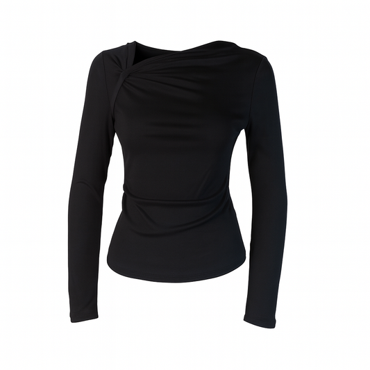 Asymmetrical cotton top