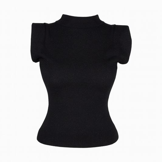 Metallic sleeveless top