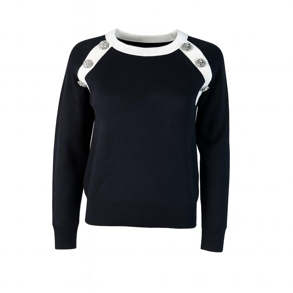 Knit with rhinestones