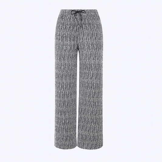 Metallic wide legs pants with elastic waistband