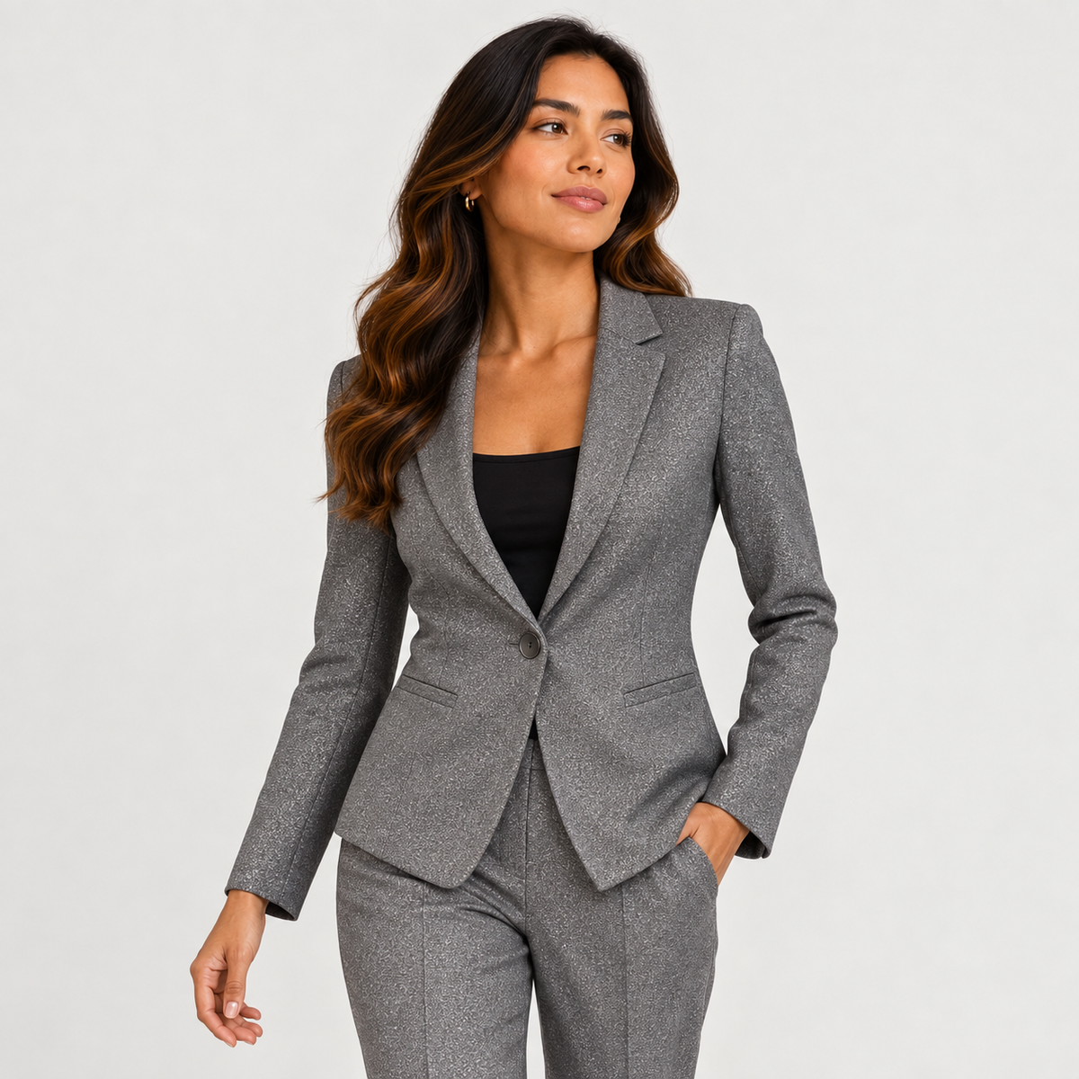 Women’s grey metallic blazer