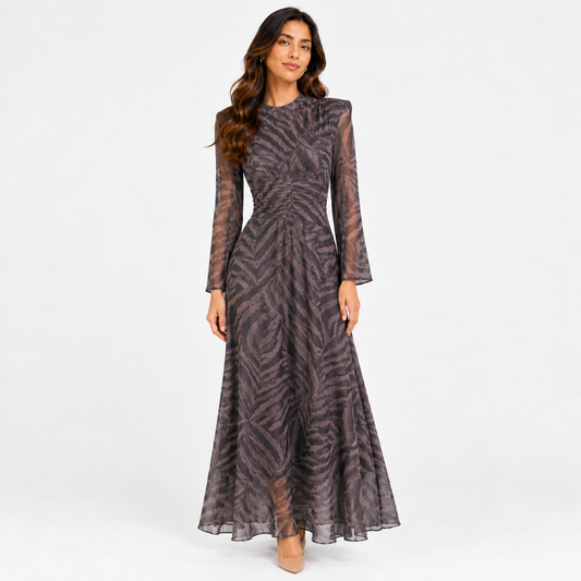 Women's Skirt & Top Set – Black & Brown 