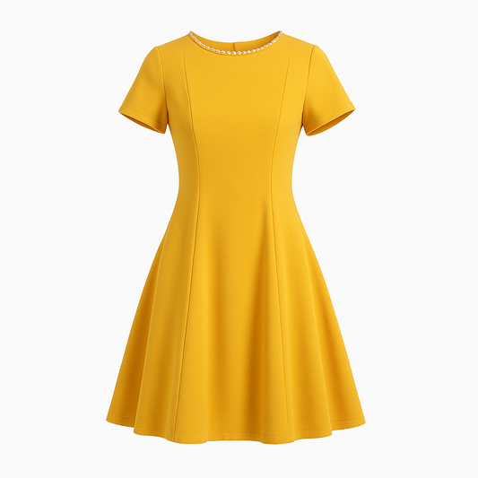 Flare dress with rhinestones